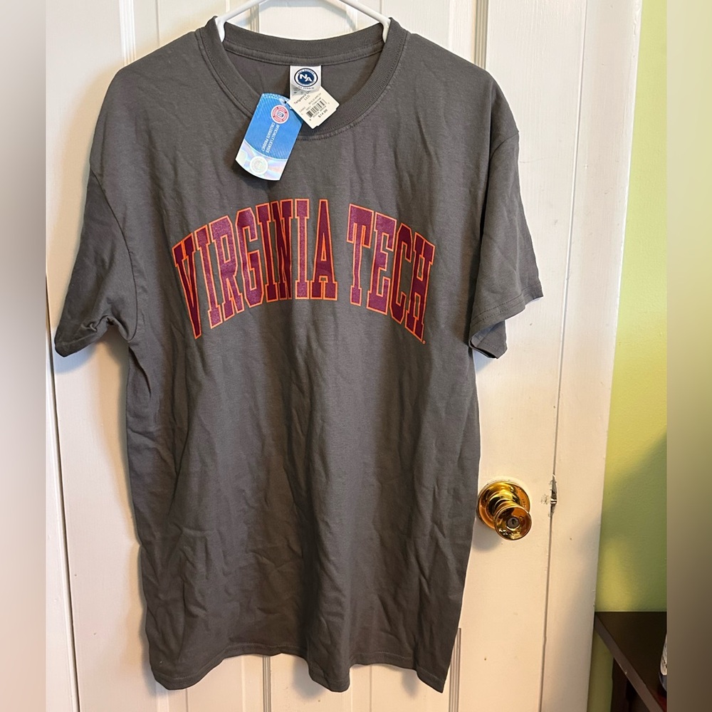 Agenda Gray and Red Virginia Tech Men's Tee